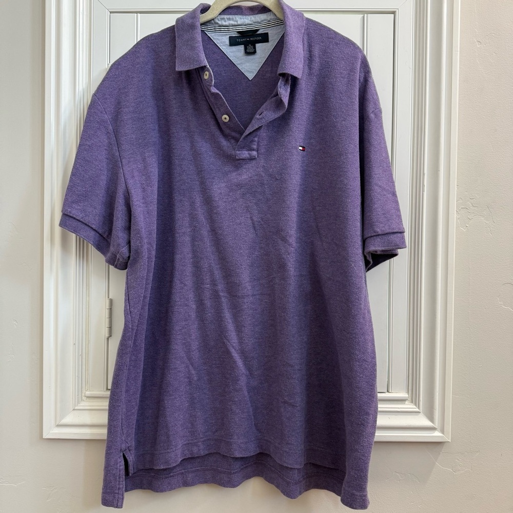 3/$10 🛒🛍️ Tommy Hilfiger Men’s Purple Men's Polo Shirt - Size XL